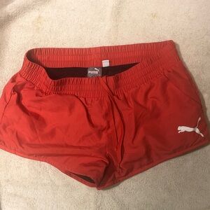 PUMA Women's Vibrant Red Athletic Shorts